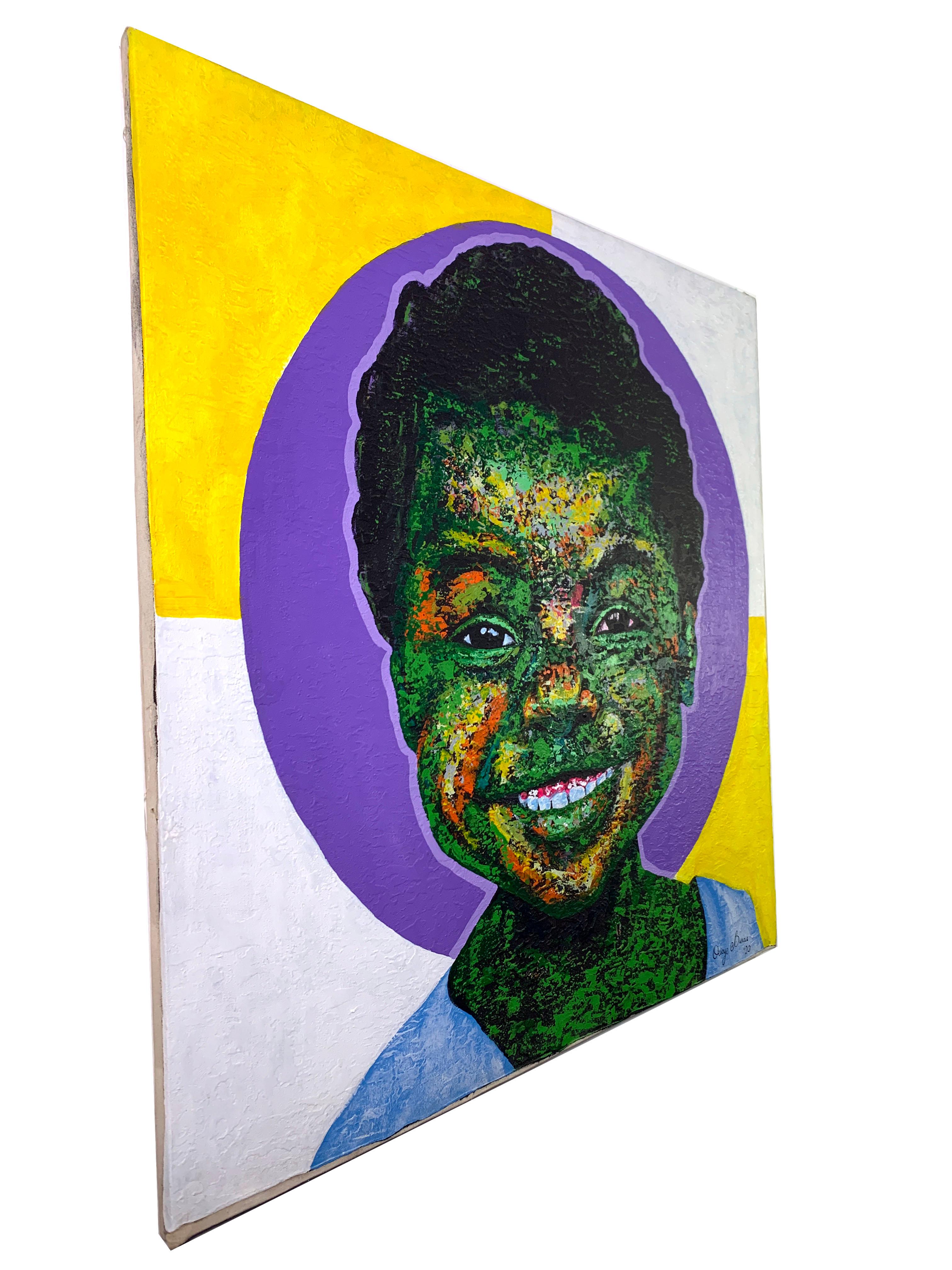Divinity (Radiant Innocence) - Contemporary Portrait of a Joyful Smiling Child For Sale 1