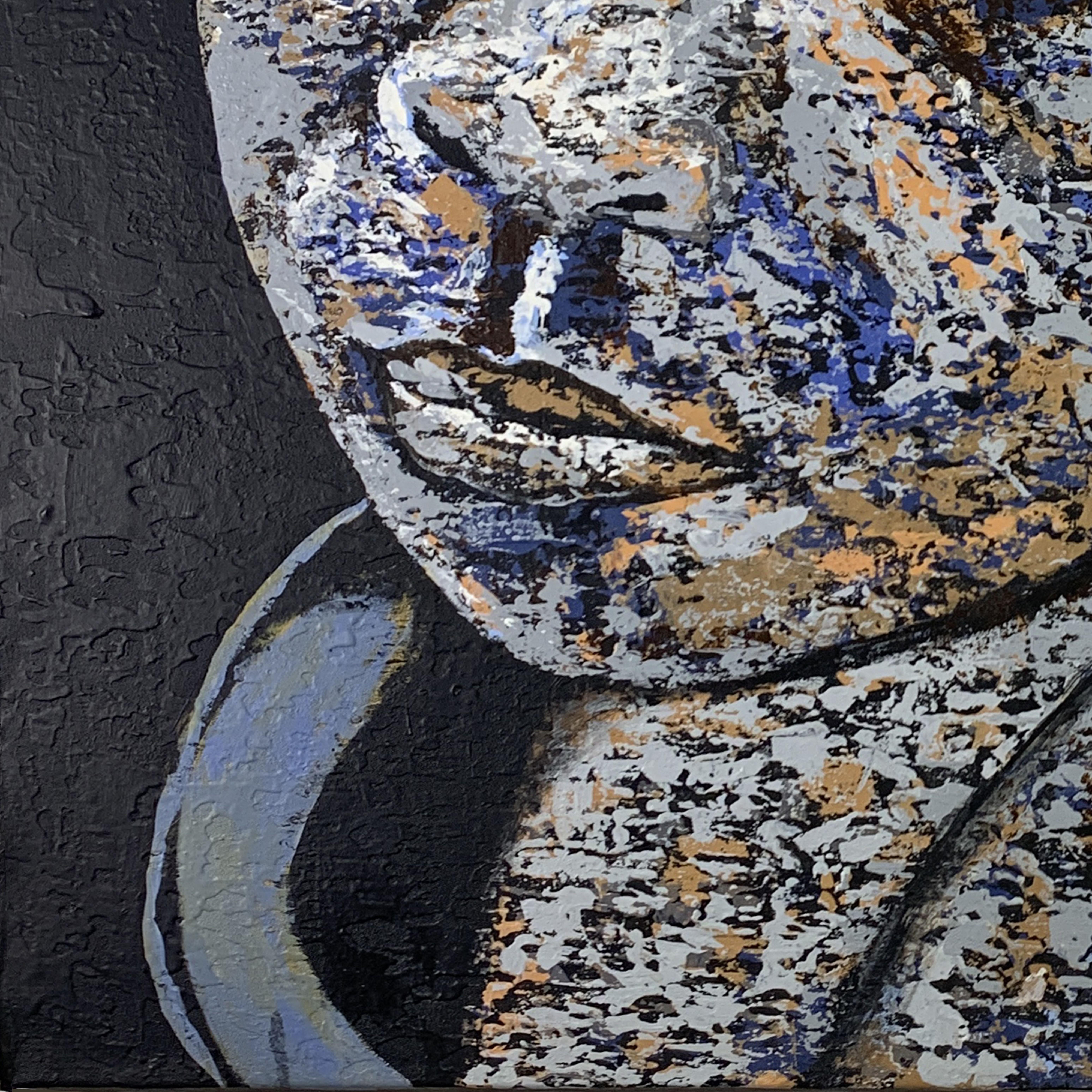 Hoffnung für die Zukunft - Originales zeitgenössisches afrikanisches Kinderporträt – Painting von Bukola Orioye