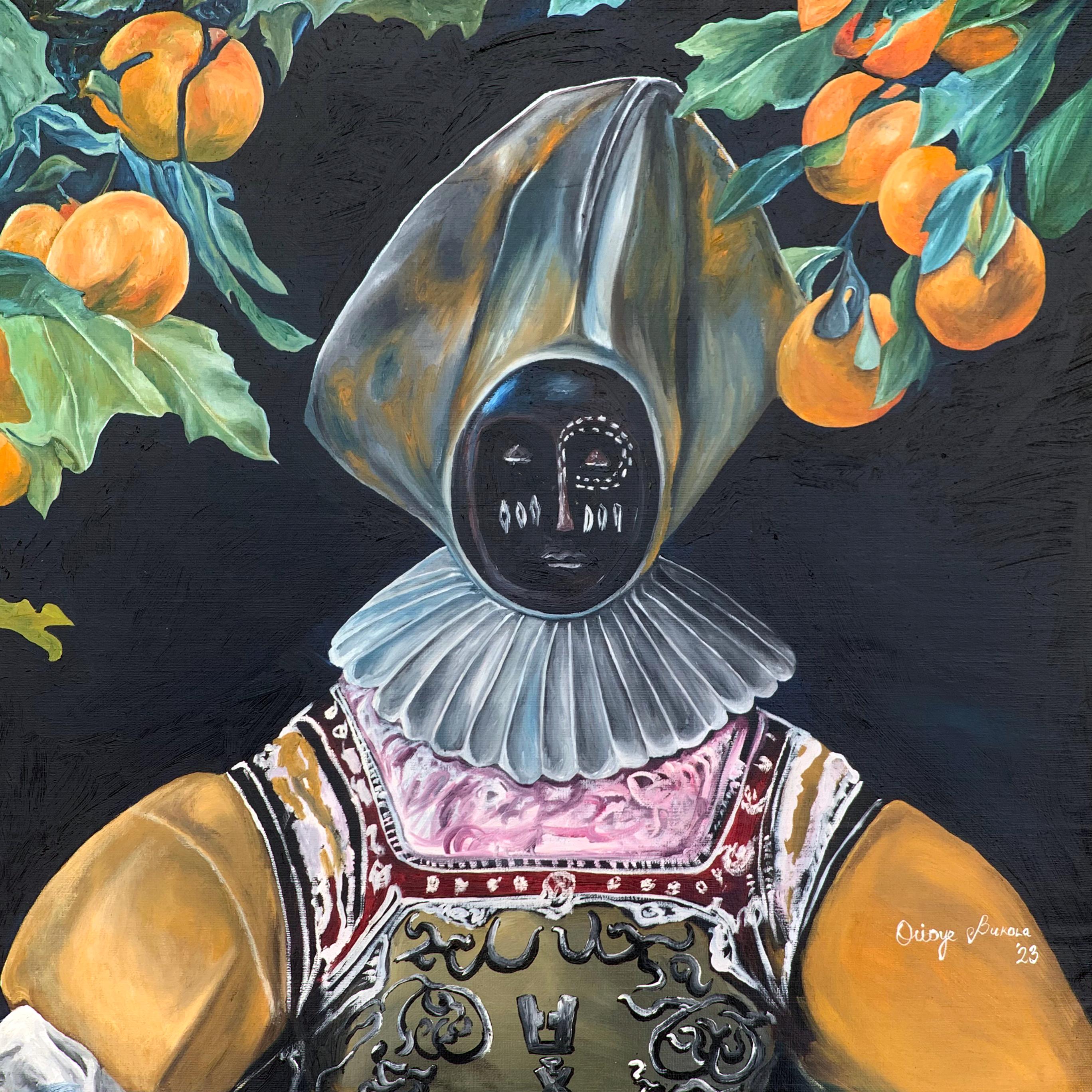 Figurative Painting Bukola Orioye - Idolo  -21e siècle, Contemporary, Figurative, Africa Culture, Relics, Festival