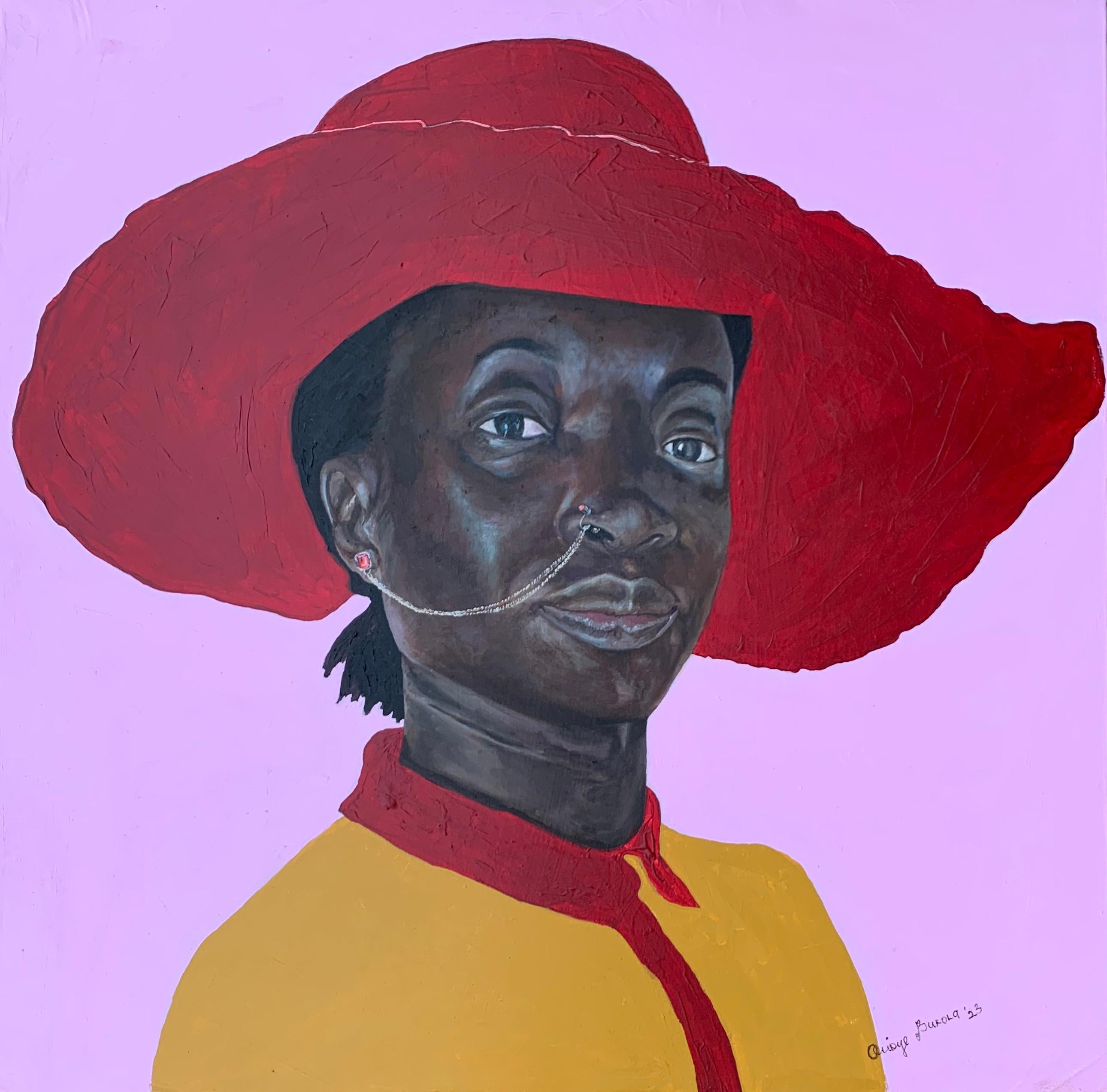 Figurative Painting di Bukola Orioye - Gioiello e catena I