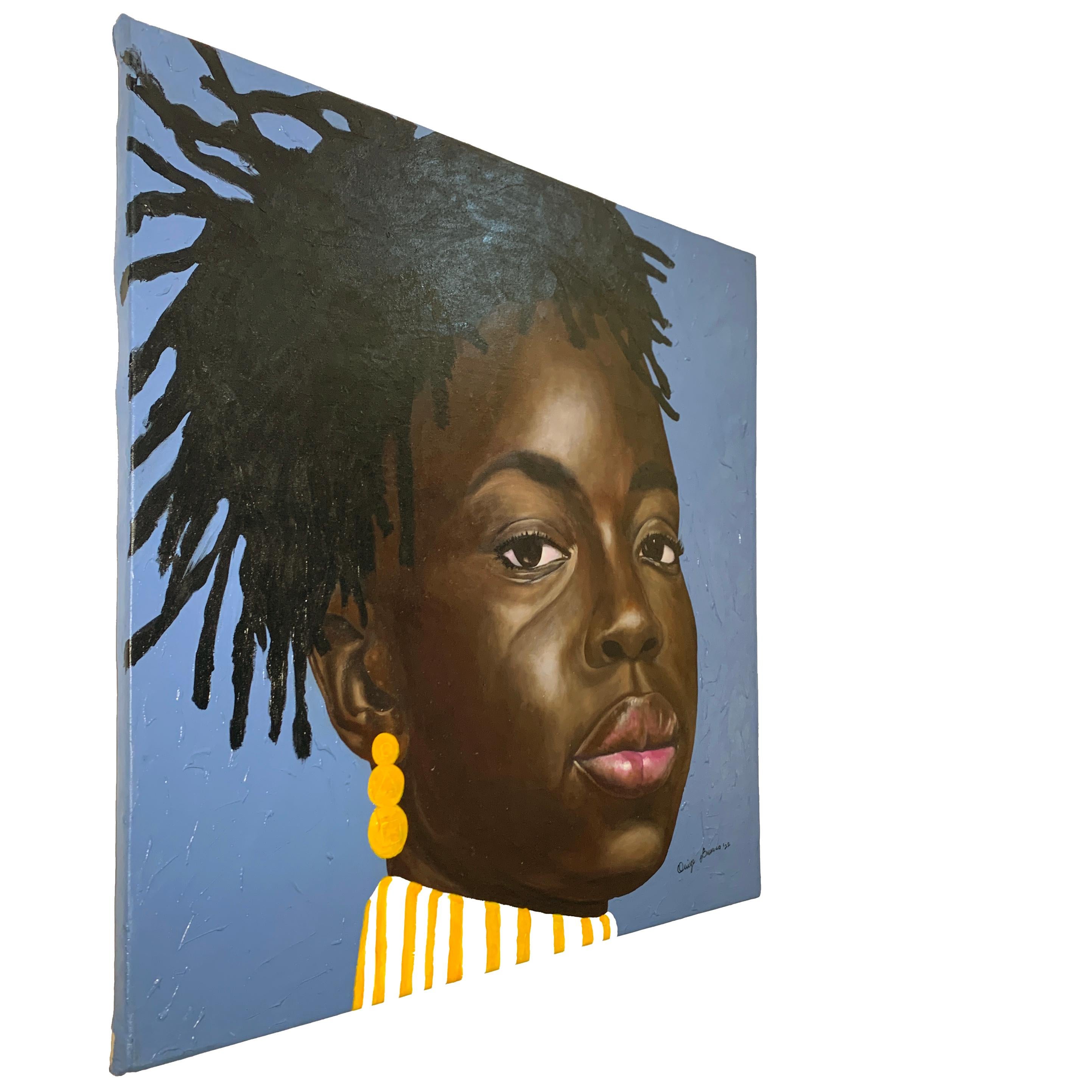 Jetzt trage ich mich selbst - Afrikanisches Frauenporträt des 21. Jahrhunderts  Schwarze Empowerment-Kunst im Angebot 1