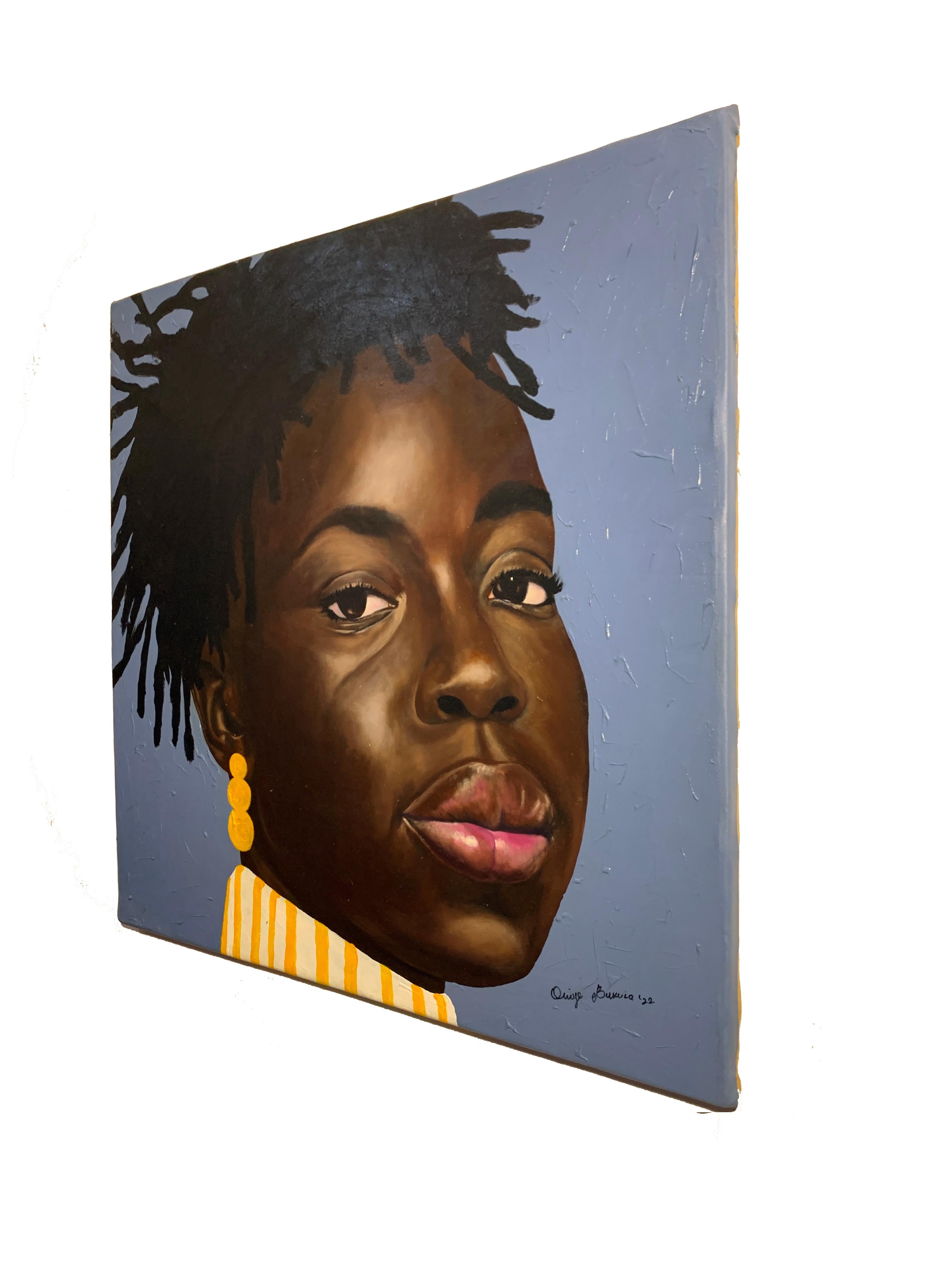 Jetzt trage ich mich selbst - Afrikanisches Frauenporträt des 21. Jahrhunderts  Schwarze Empowerment-Kunst im Angebot 2