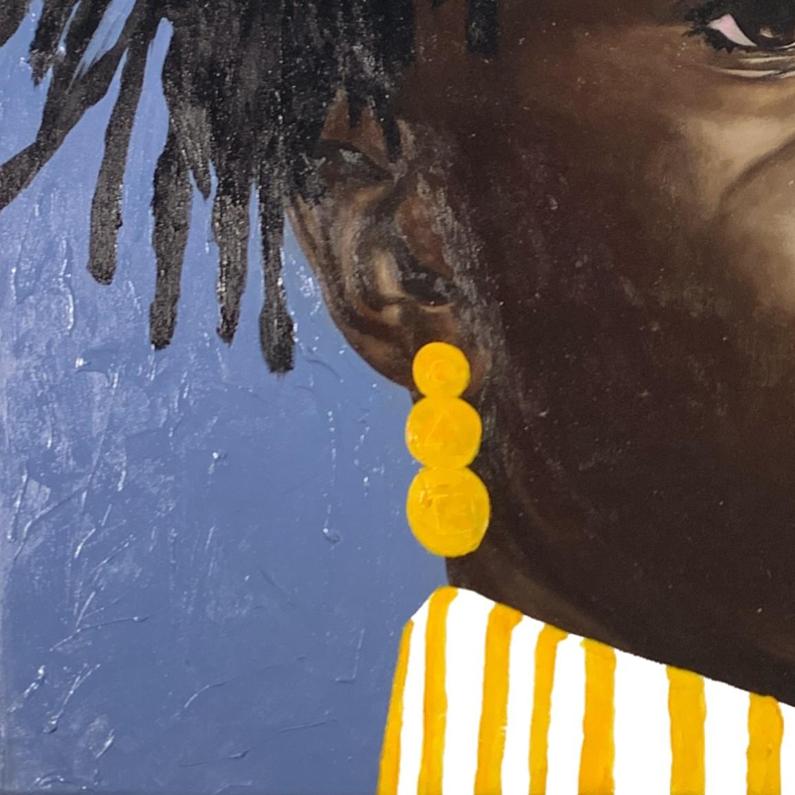 Jetzt trage ich mich selbst - Afrikanisches Frauenporträt des 21. Jahrhunderts  Schwarze Empowerment-Kunst im Angebot 3