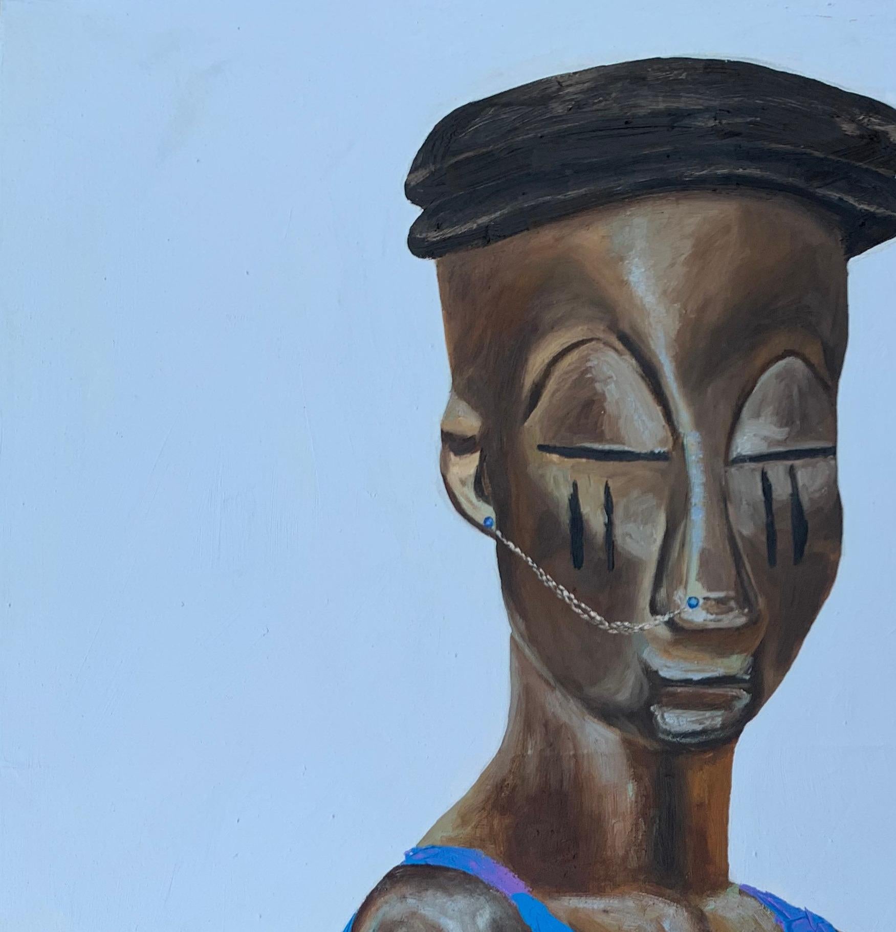 Oju Loge (Beauty in Face) - Painting by Bukola Orioye