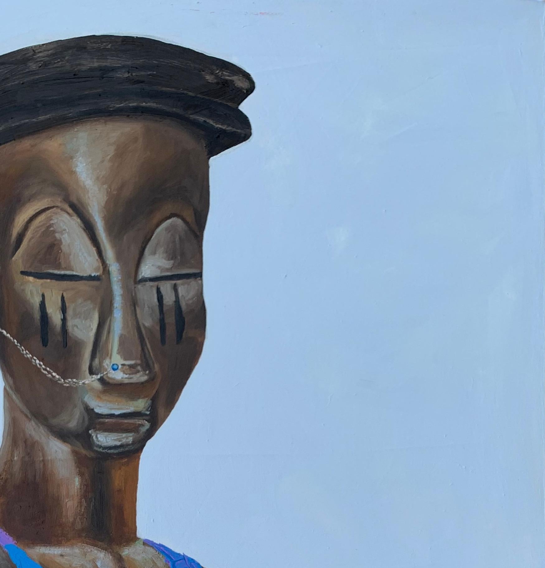 Oju Loge (Beauty in Face) - Contemporary Painting by Bukola Orioye