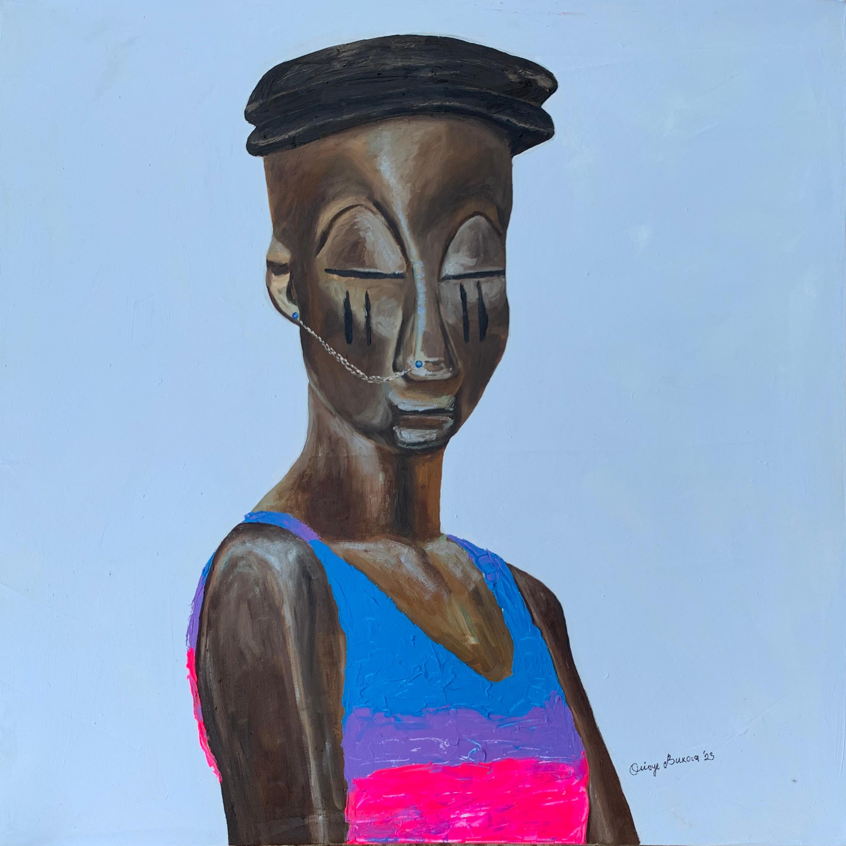 Bukola Orioye Portrait Painting - Oju Loge (Beauty in Face)