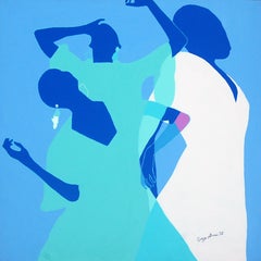 Okan soso Oga - Contemporary Abstract minimalistic modern African painting