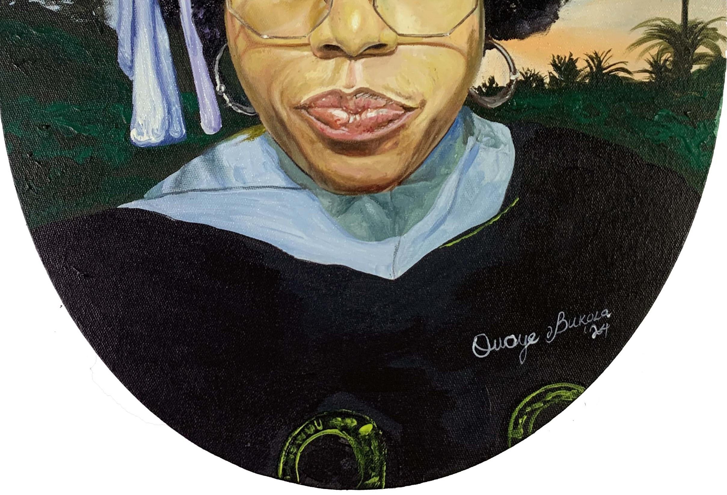 Retrato de Tenecia - Figurative Painting Negro de Bukola Orioye