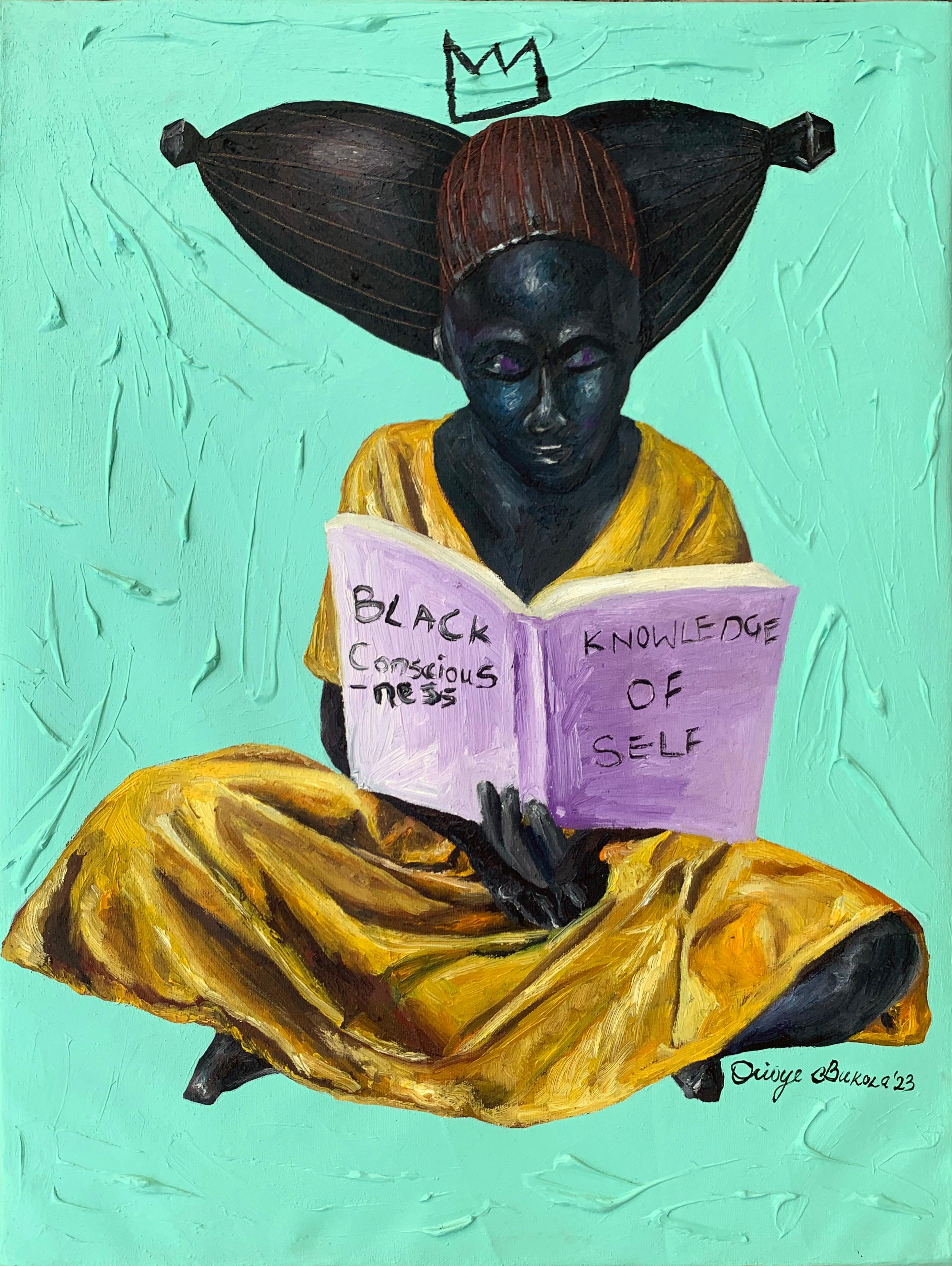 Portrait Painting Bukola Orioye - Enseigner aux jeunes
