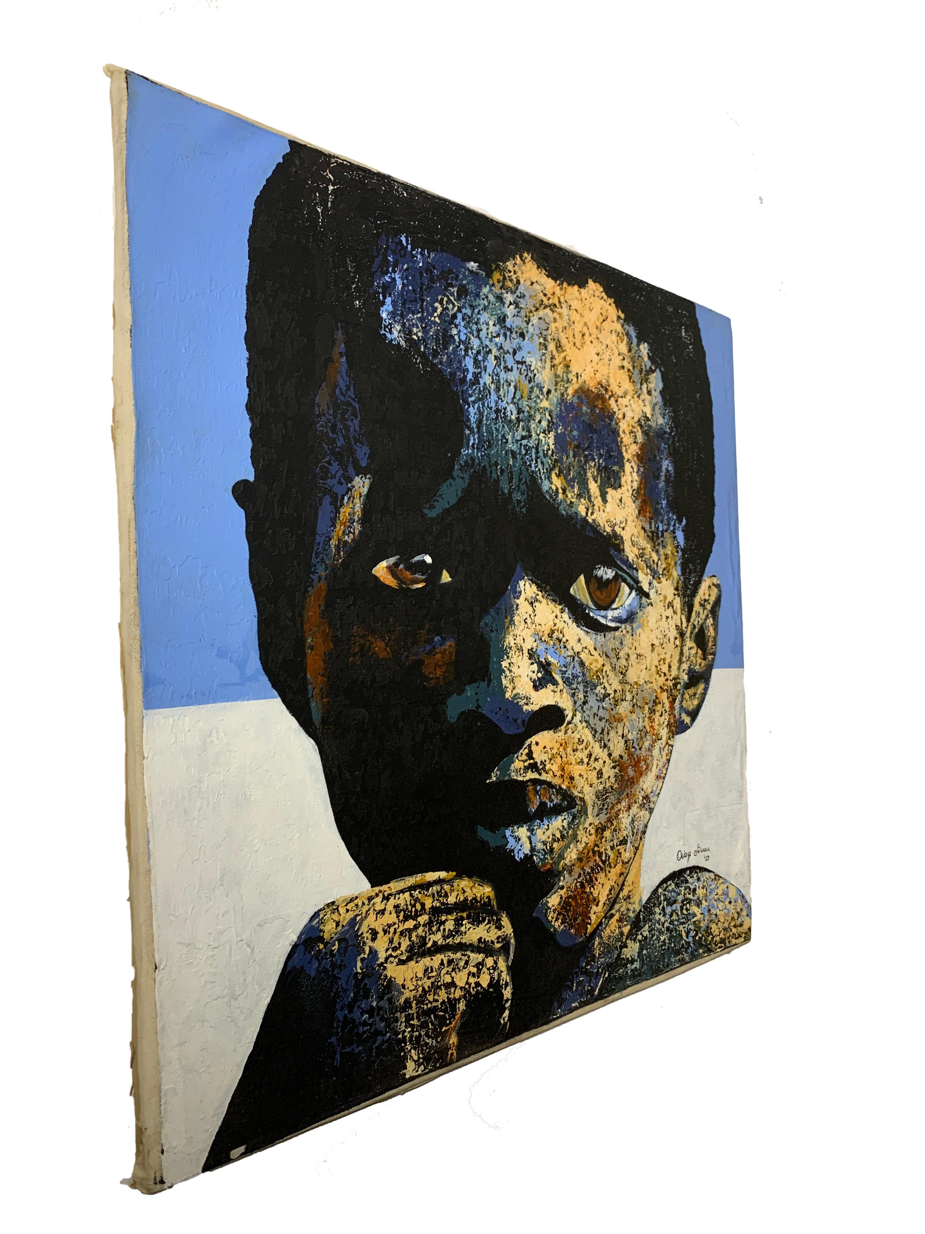 Why Not Me - Contemporary African Expressionist Portrait
Acrylic on Canvas  [40in x 40in  2020

