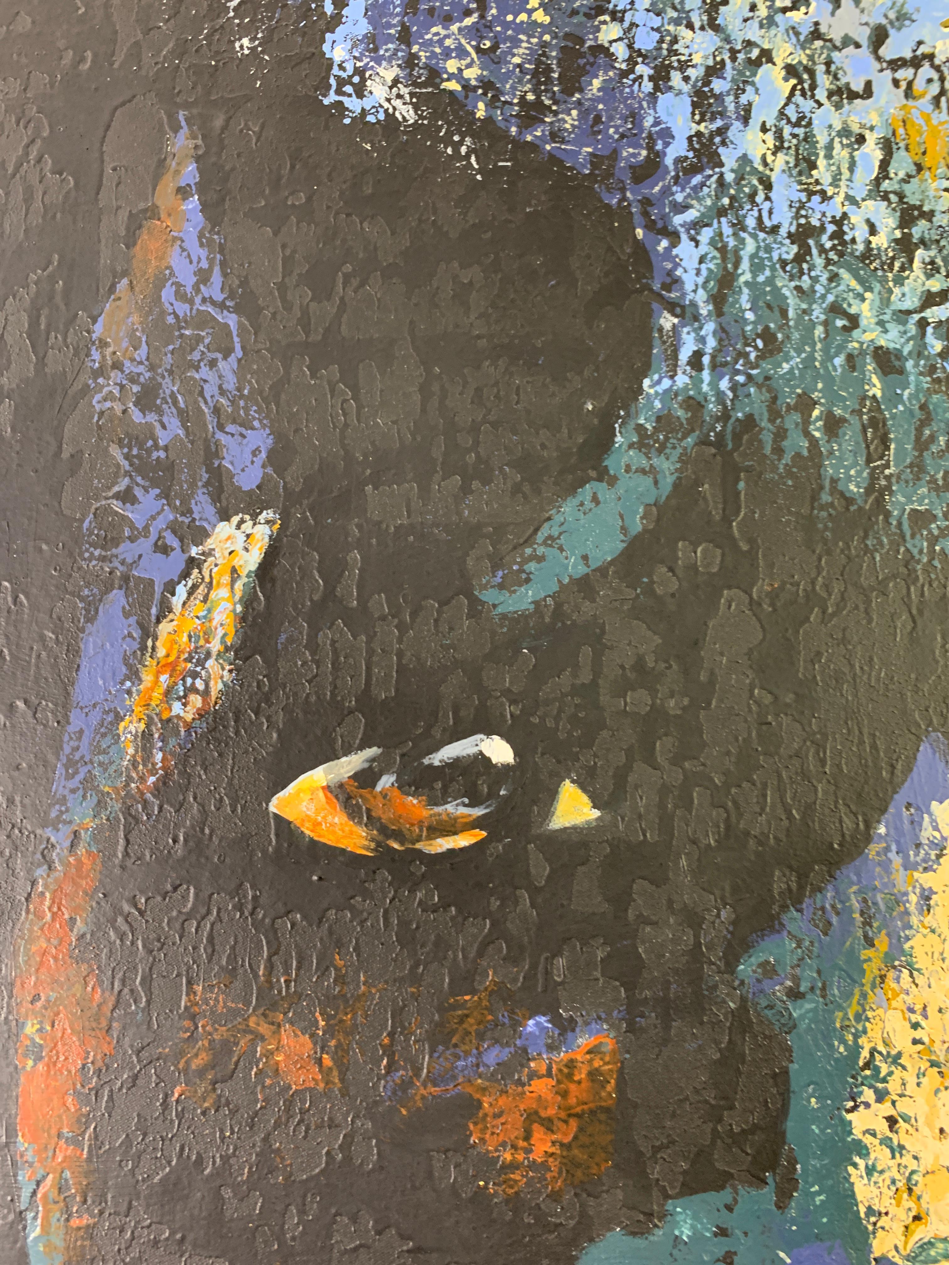 Why Not Me - Bold Portrait of African Boy  Contemporary Textured Expressionist For Sale 3