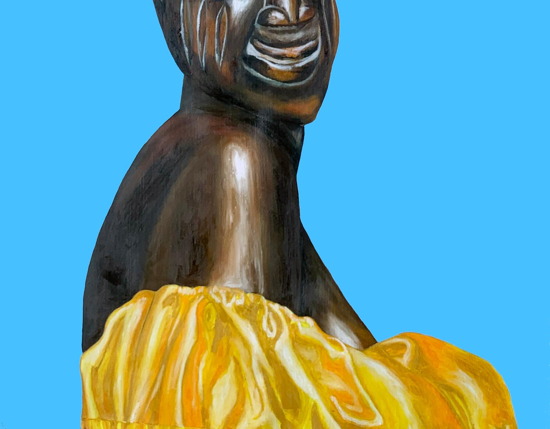 Wiyaala (The Doer) - Contemporary Painting by Bukola Orioye