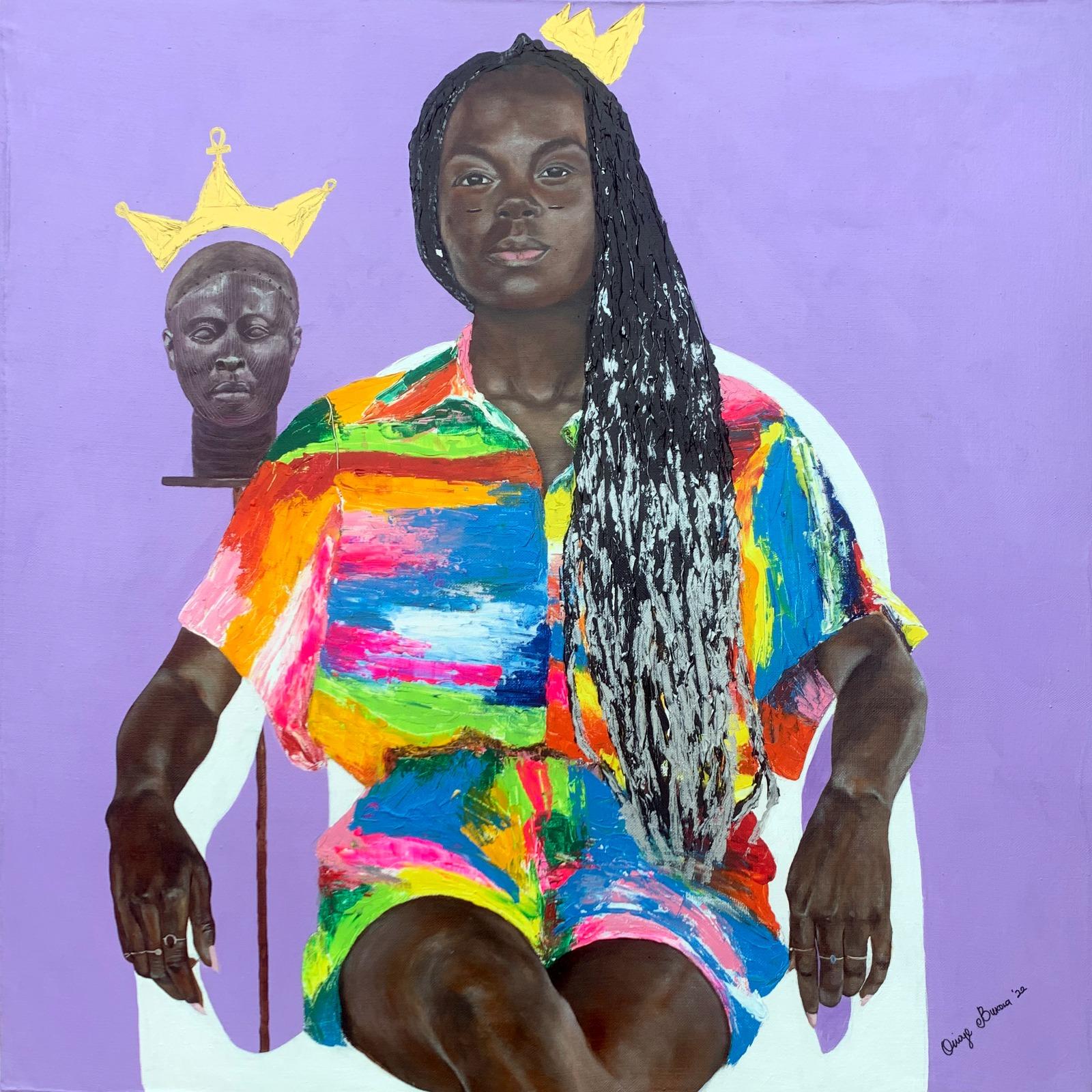 Figurative Painting Bukola Orioye - Yetunde (Réincarnation)