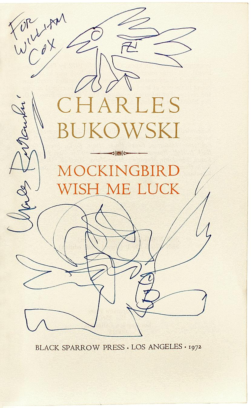 Late 20th Century Bukowski, Mockingbird Wish Me Luck, Presentation Copy First Paperback Edition For Sale