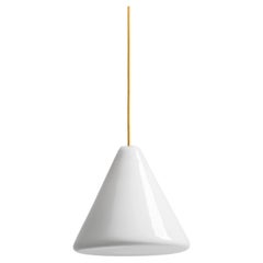 BULB Cone Ceiling Lamp Medium with Yellow Cable by Pedro Sottomayor