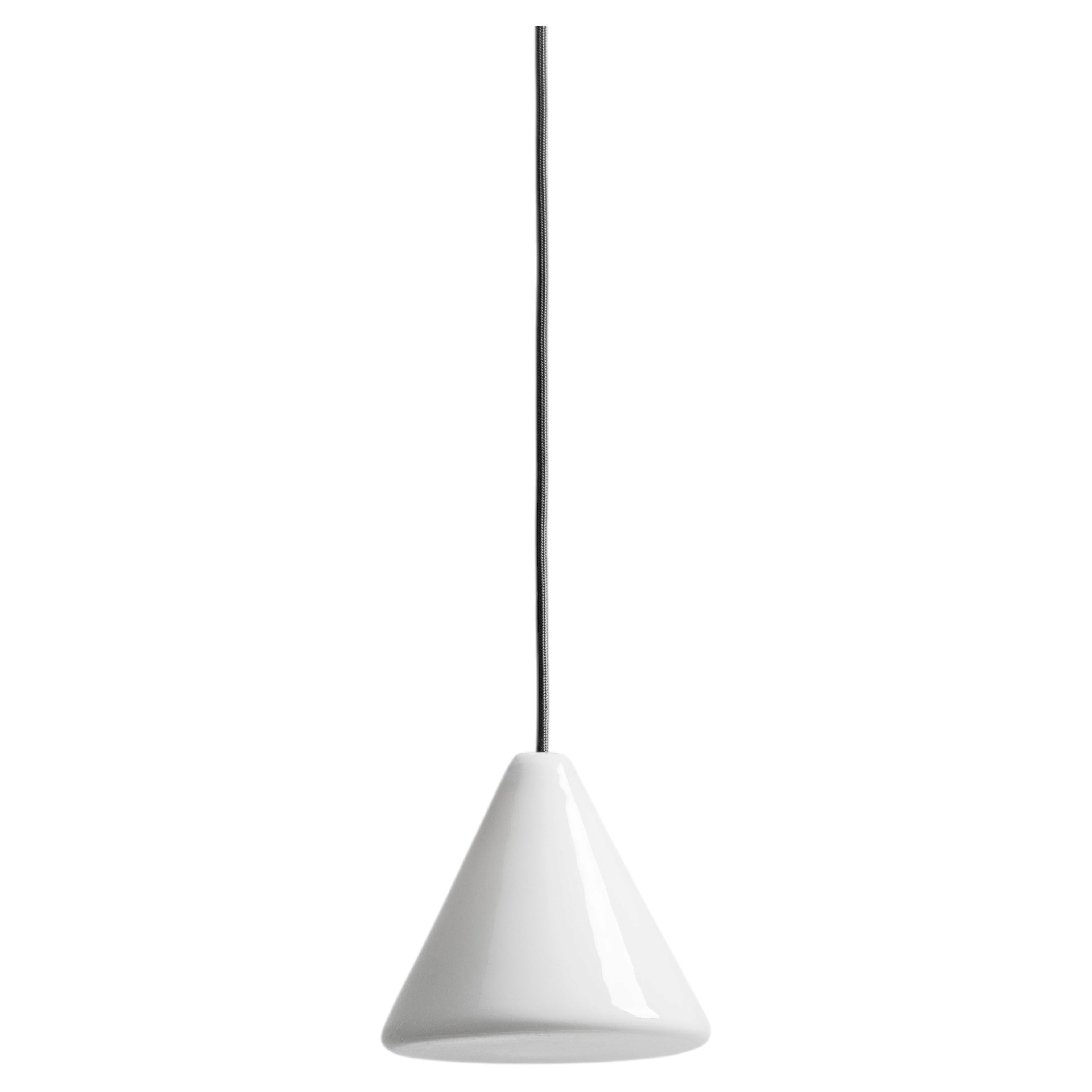 BULB Cone Ceiling Lamp Small with Dark Grey Cable by Pedro Sottomayor
