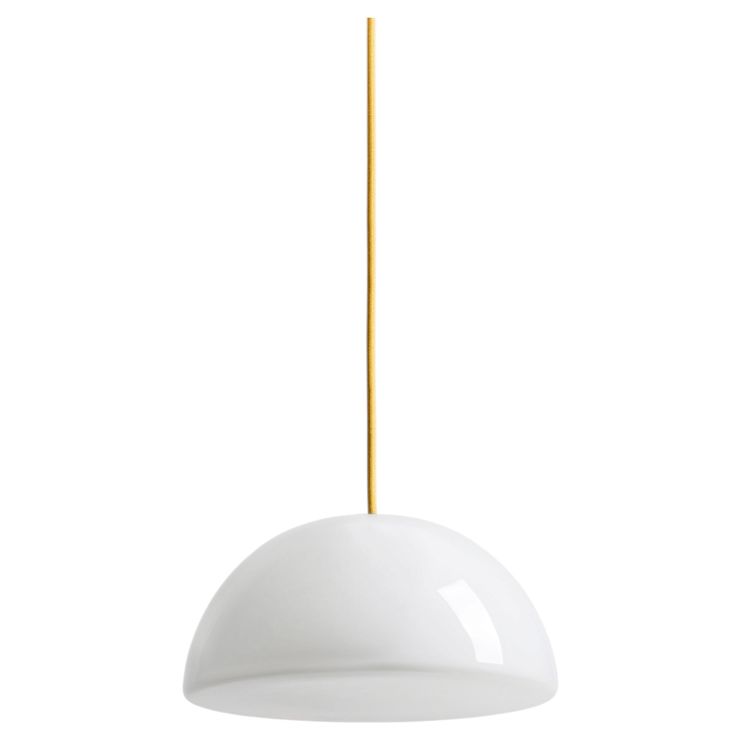 BULB Hemisphere Ceiling Lamp Medium with Yellow Cable by Pedro Sottomayor For Sale