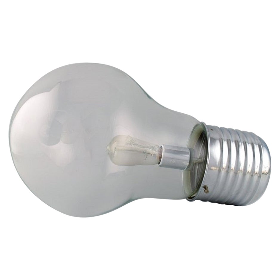 Bulb-Shaped Floor Lamp in Glass and Chromed Metal, Ingo Maurer Style