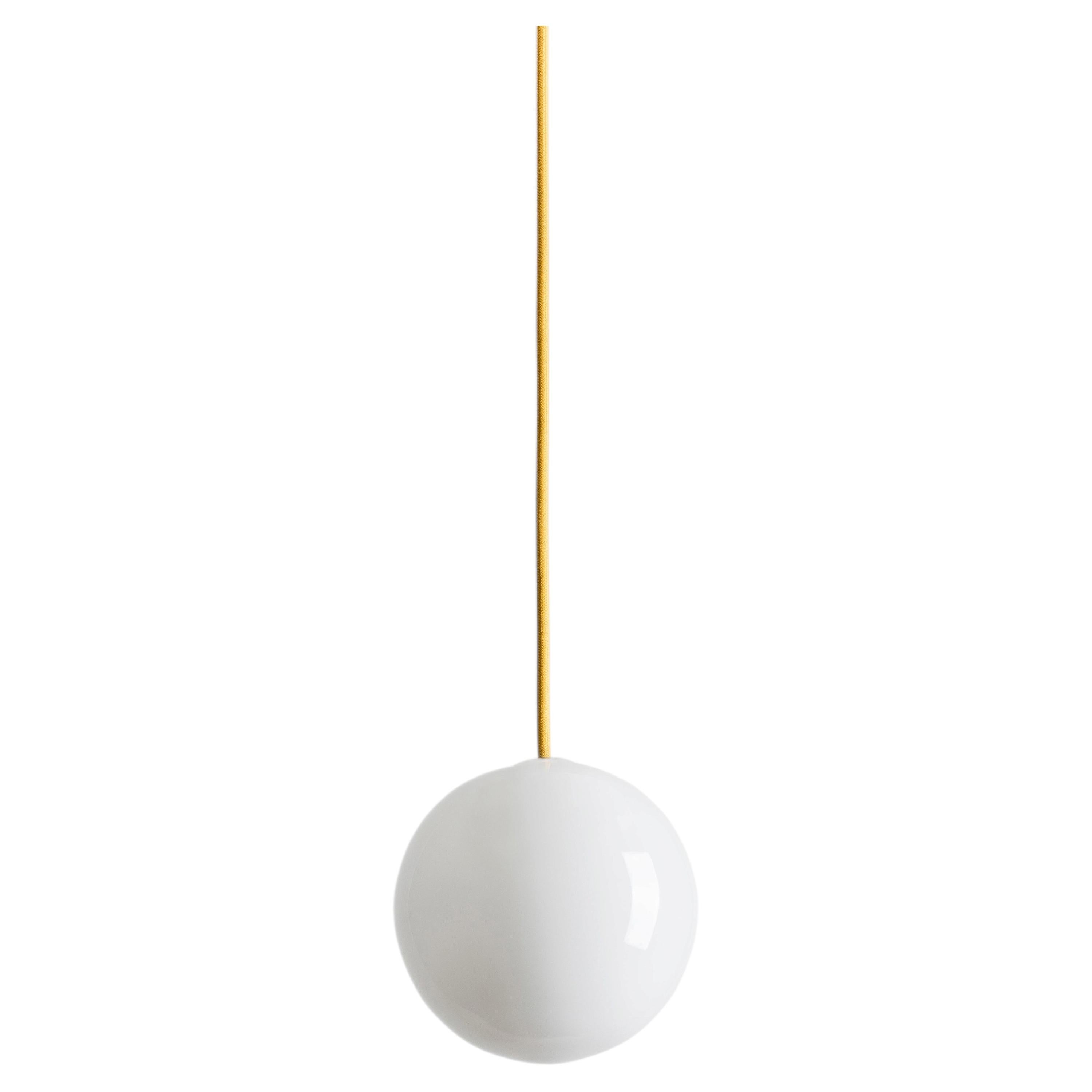 BULB Sphere Ceiling Lamp Small with Yellow Cable by Pedro Sottomayor For Sale