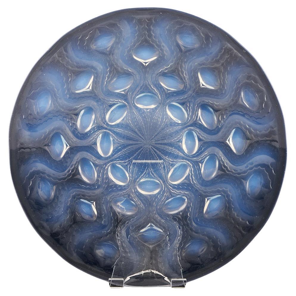 'Bulbes No.2' Rene Lalique Opalescent Glass plate