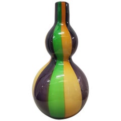Bulbous Murano Multi-Color Bubble Vase