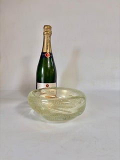 Bulé yellow glass ashtray, Art Deco, 1930