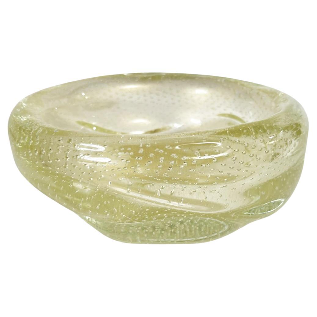 Bulé yellow glass ashtray, Art Deco, 1930 im Angebot