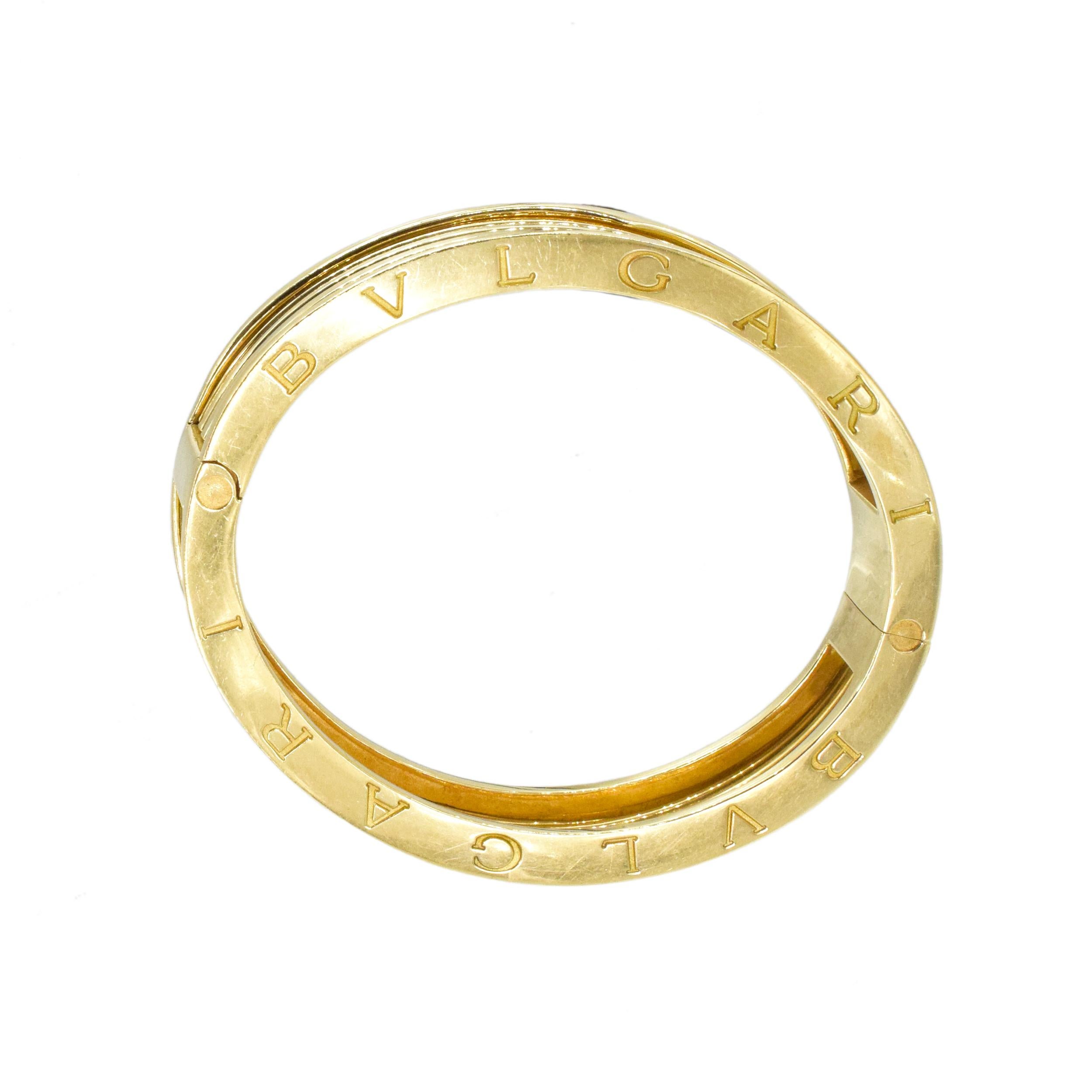 Bvlgari B Zero1: 18 Karat Gold  Armreif-Armband im Zustand „Hervorragend“ in New York, NY