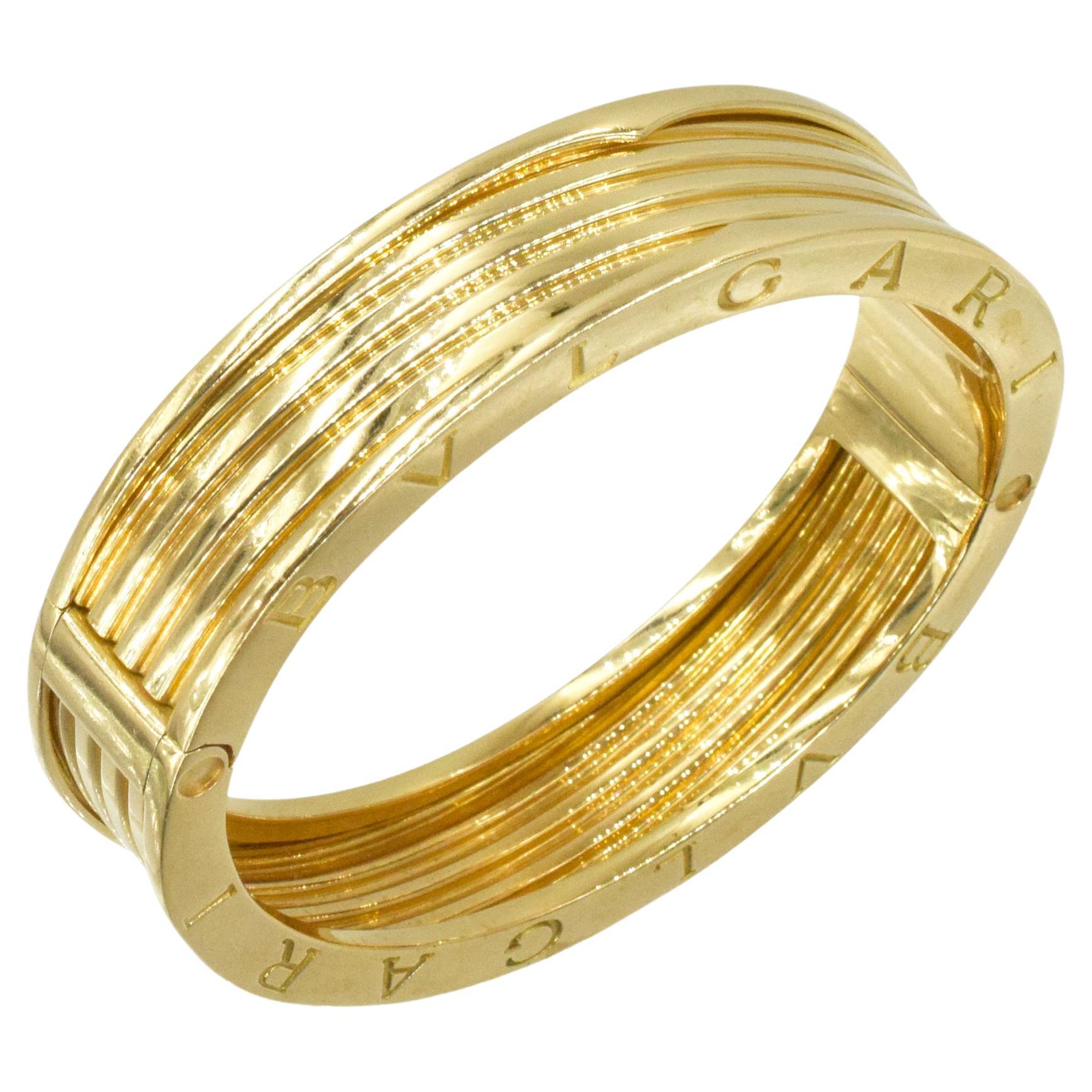 Bvlgari B Zero1 18k gold  Bangle Bracelet For Sale