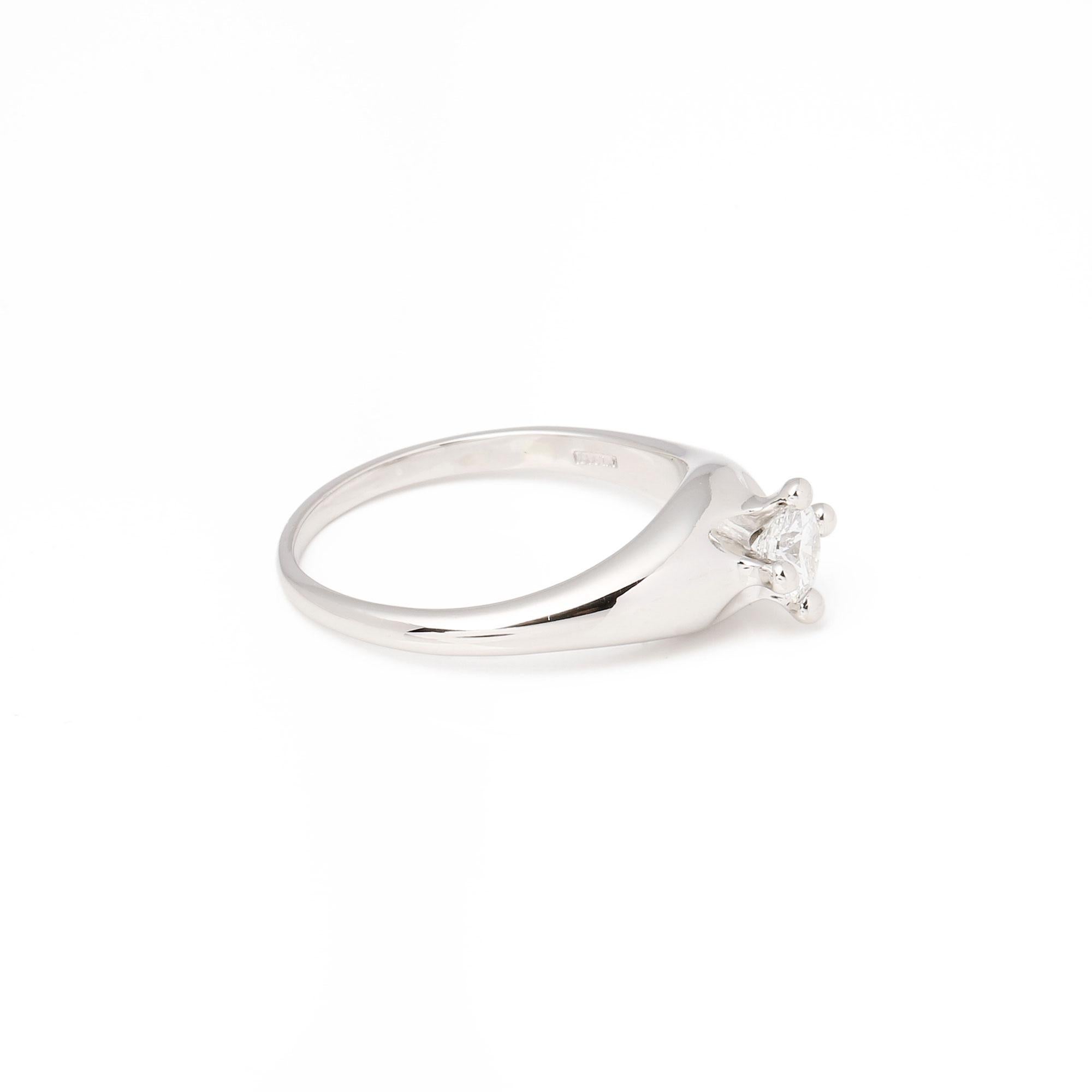 De las mujeres Bulgari 0.30ct Brilliant Cut Diamond Platinum Solitaire Ring en venta