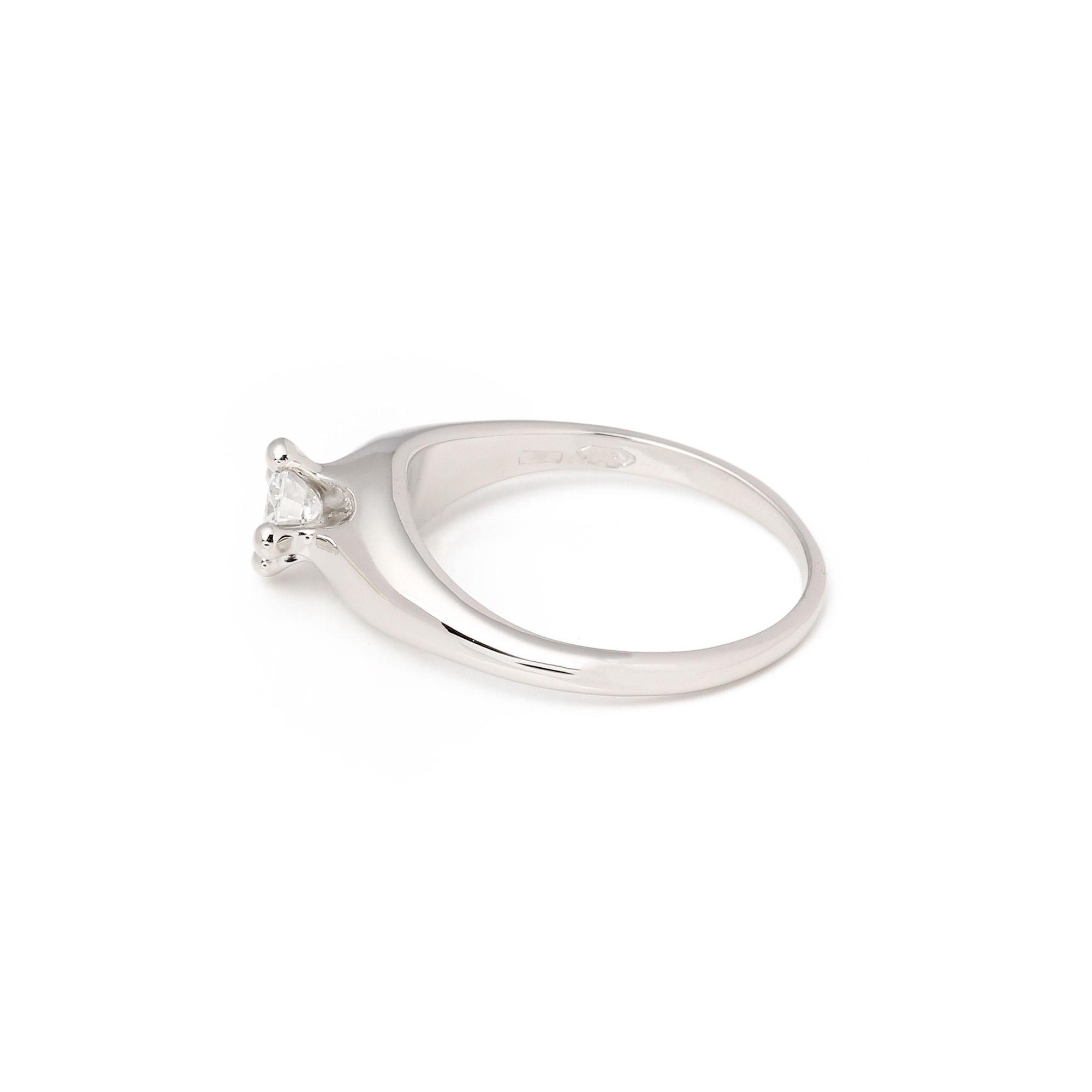 Bulgari 0.30ct Brilliant Cut Diamond Platinum Solitaire Ring en venta 1