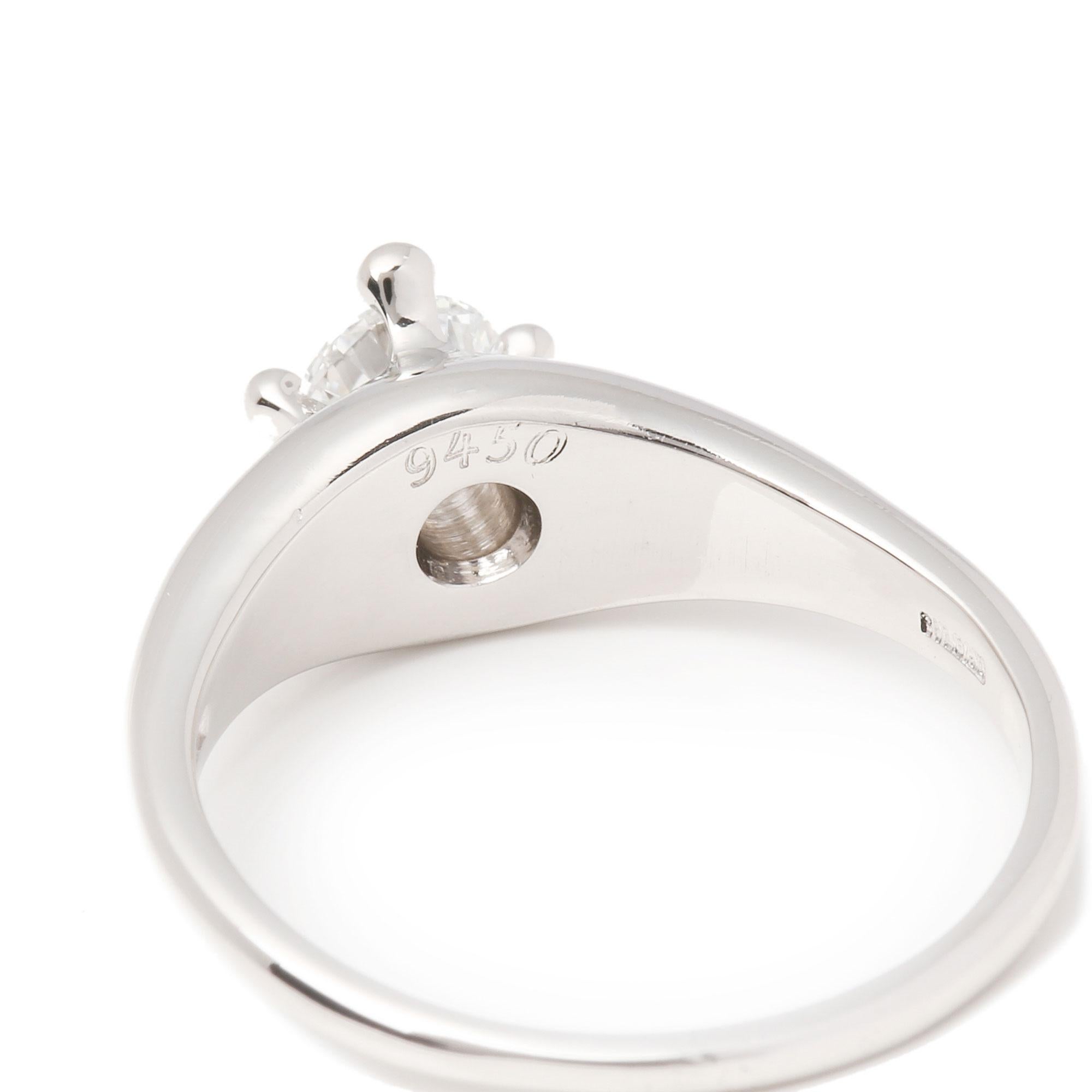 Bulgari 0.30ct Brilliant Cut Diamond Platinum Solitaire Ring en venta 2