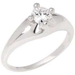 Bulgari 0.30ct Brilliant Cut Diamond Platinum Solitaire Ring