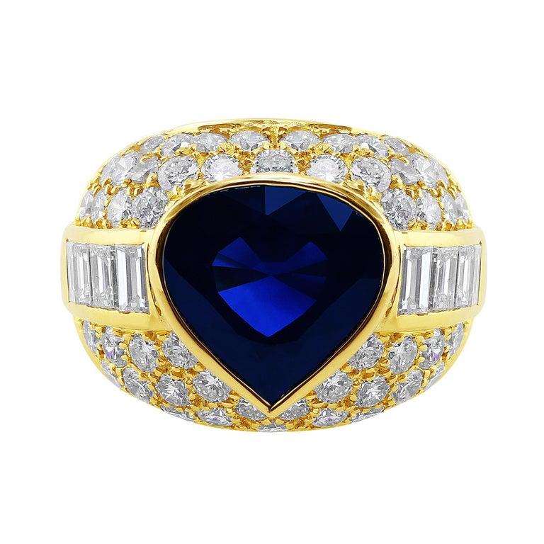 Bulgari 10 Carat Sapphire Ring Gubelin Lab Certified In Excellent Condition For Sale In La Jolla, CA