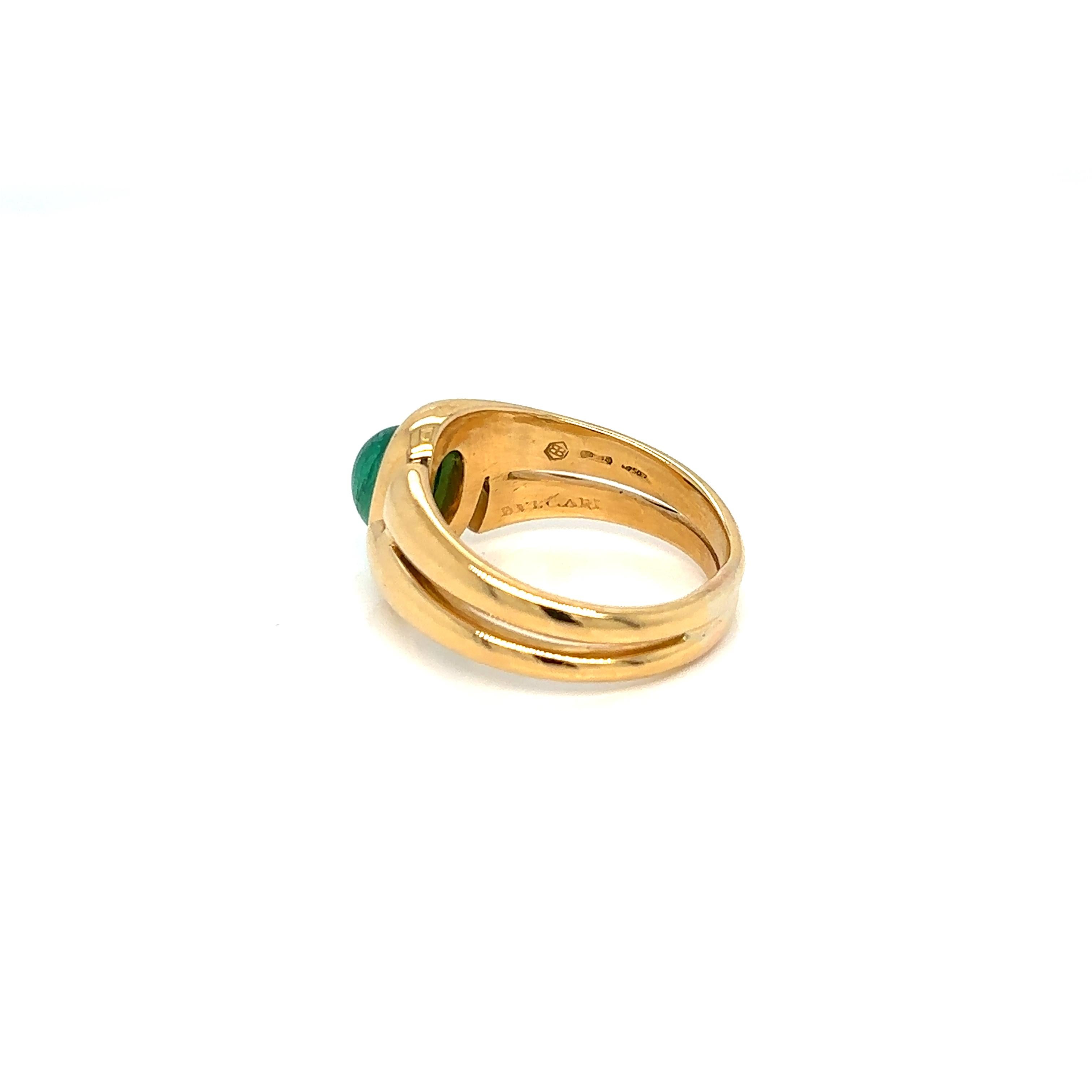 Women's or Men's Bulgari 1.37 Carat Colombia Emerald Vintage Ring