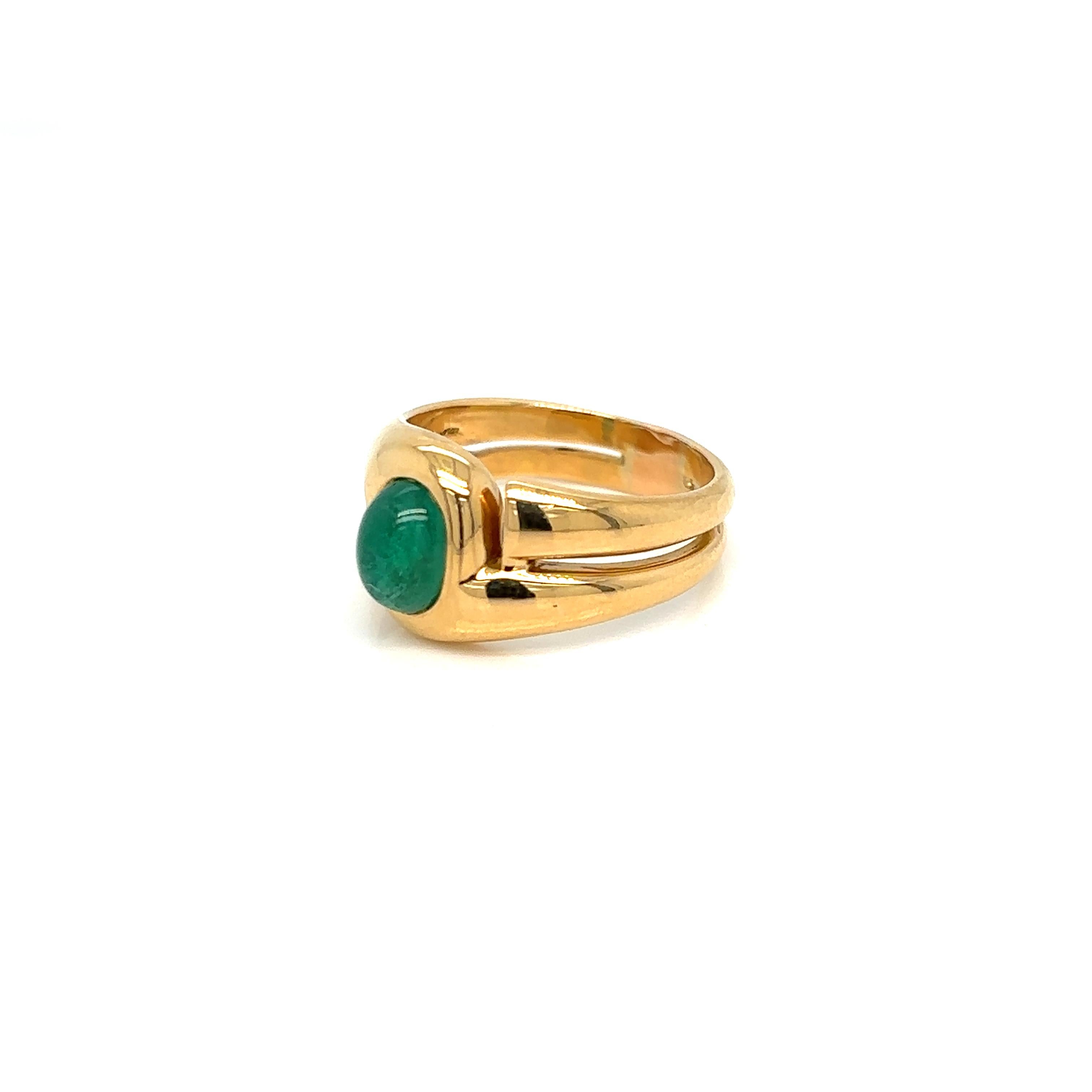 Bulgari 1.37 Carat Colombia Emerald Vintage Ring 1