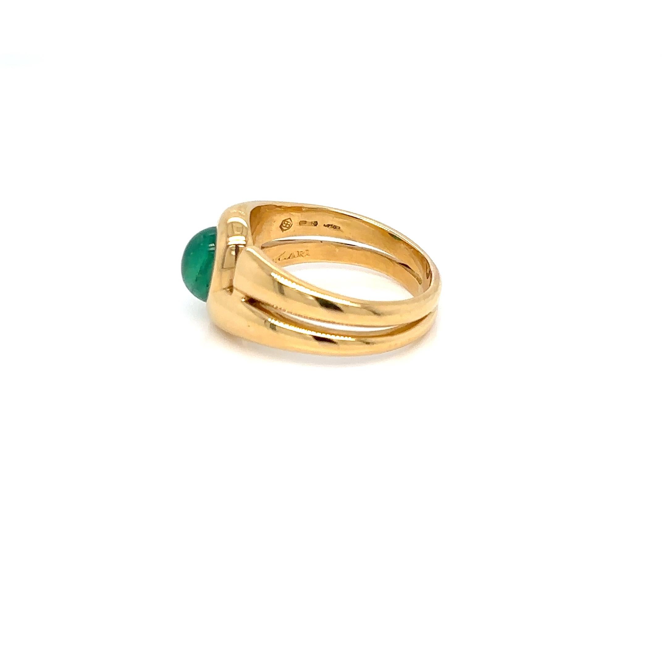 Bulgari 1.37 Carat Colombia Emerald Vintage Ring 2