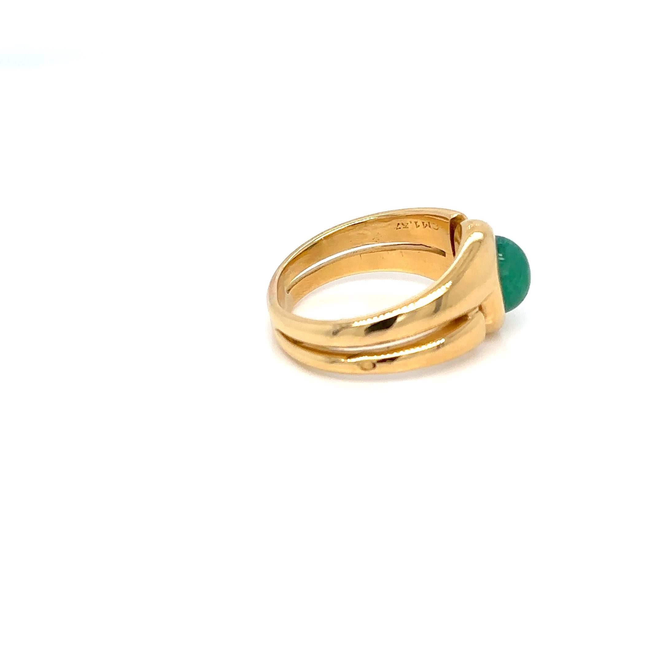 Bulgari 1.37 Carat Colombia Emerald Vintage Ring 4