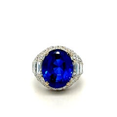Bulgari 14.03ct SSEF & GRS Certified Blue Sapphire Ceylon No Heat Ring
