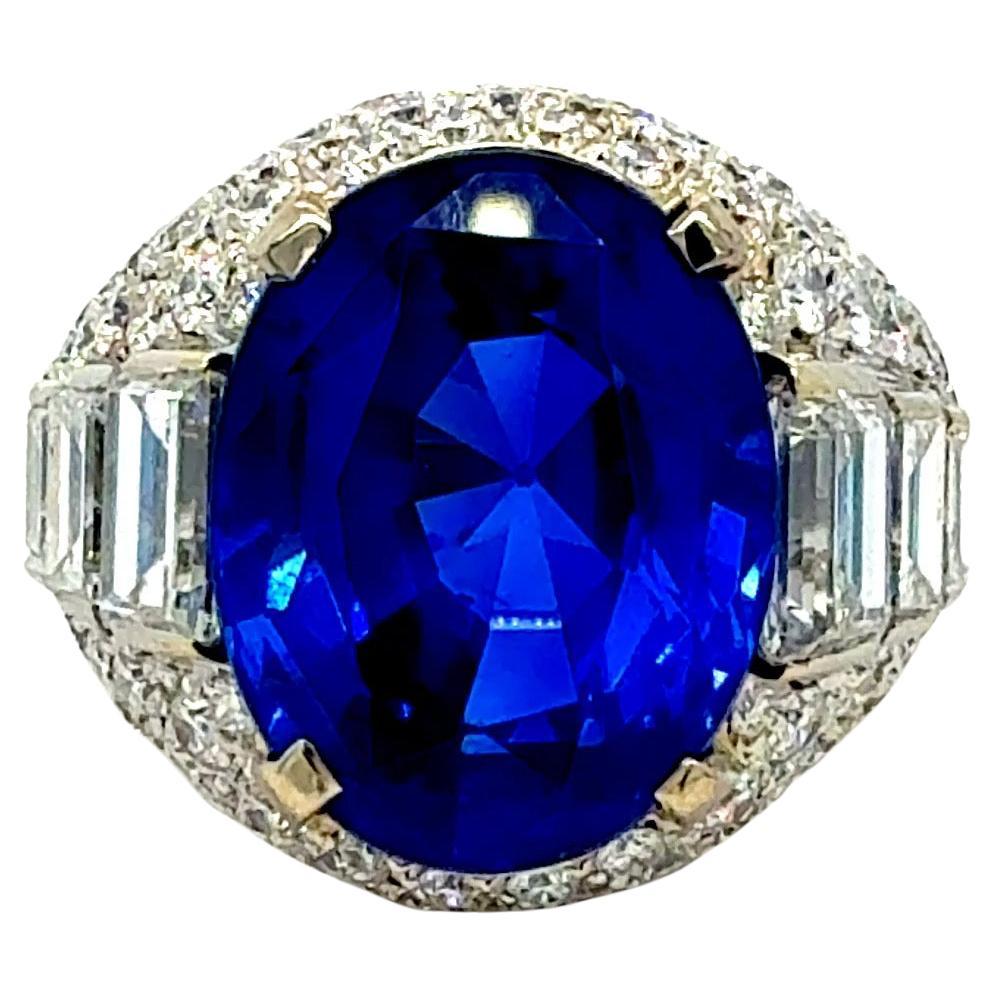 Bulgari 14,03ct SSEF 
GRS Certified Blue Sapphire Ceylon No Heat Ring