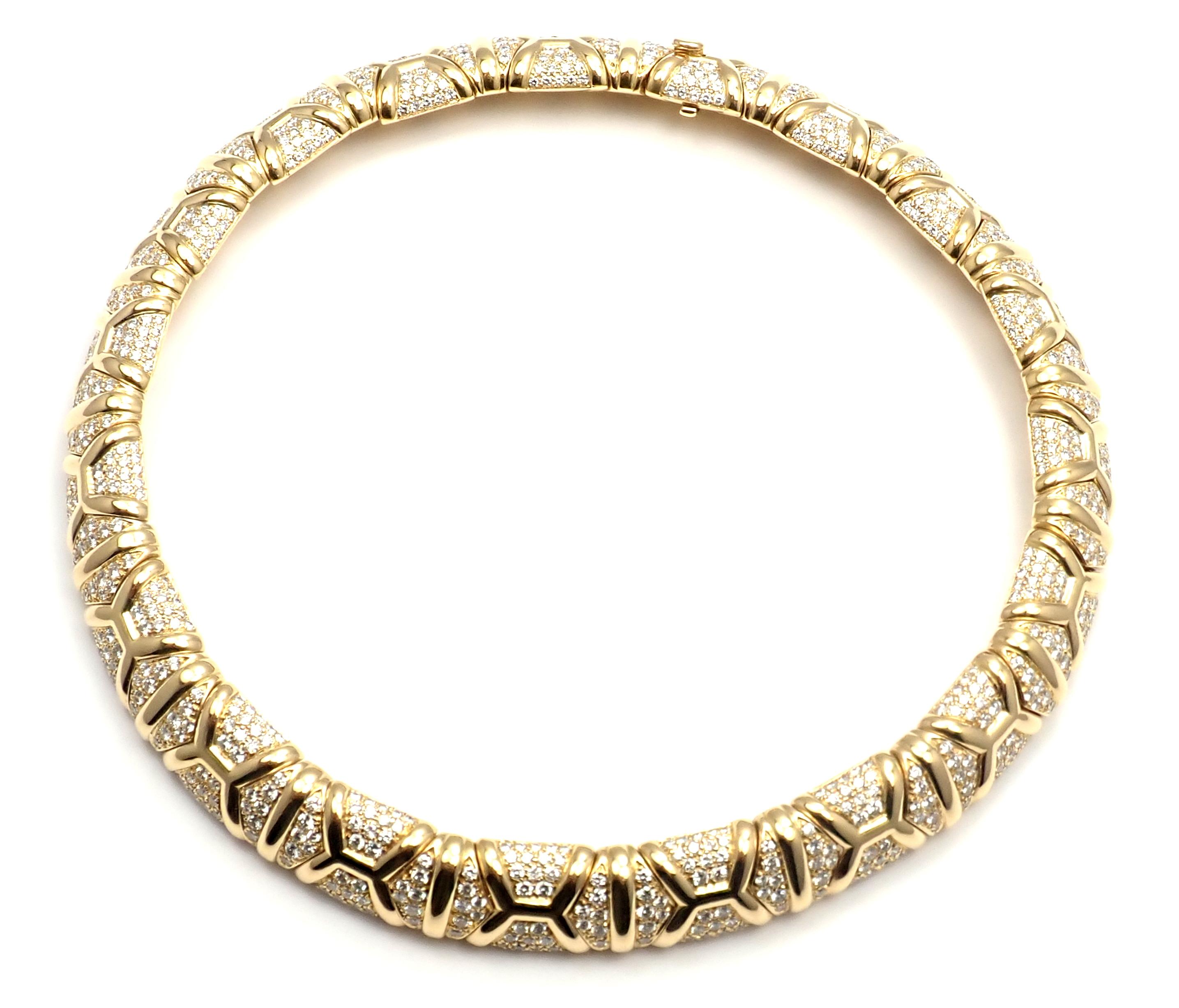 Bulgari 16 Carat Diamond Yellow Gold Choker Necklace 1