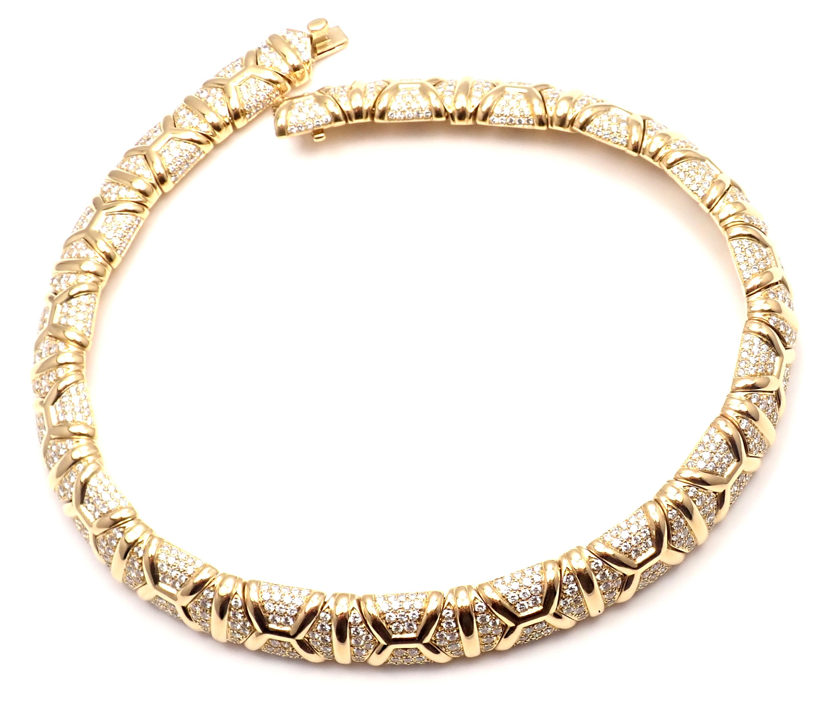 Bulgari 16 Carat Diamond Yellow Gold Choker Necklace 4