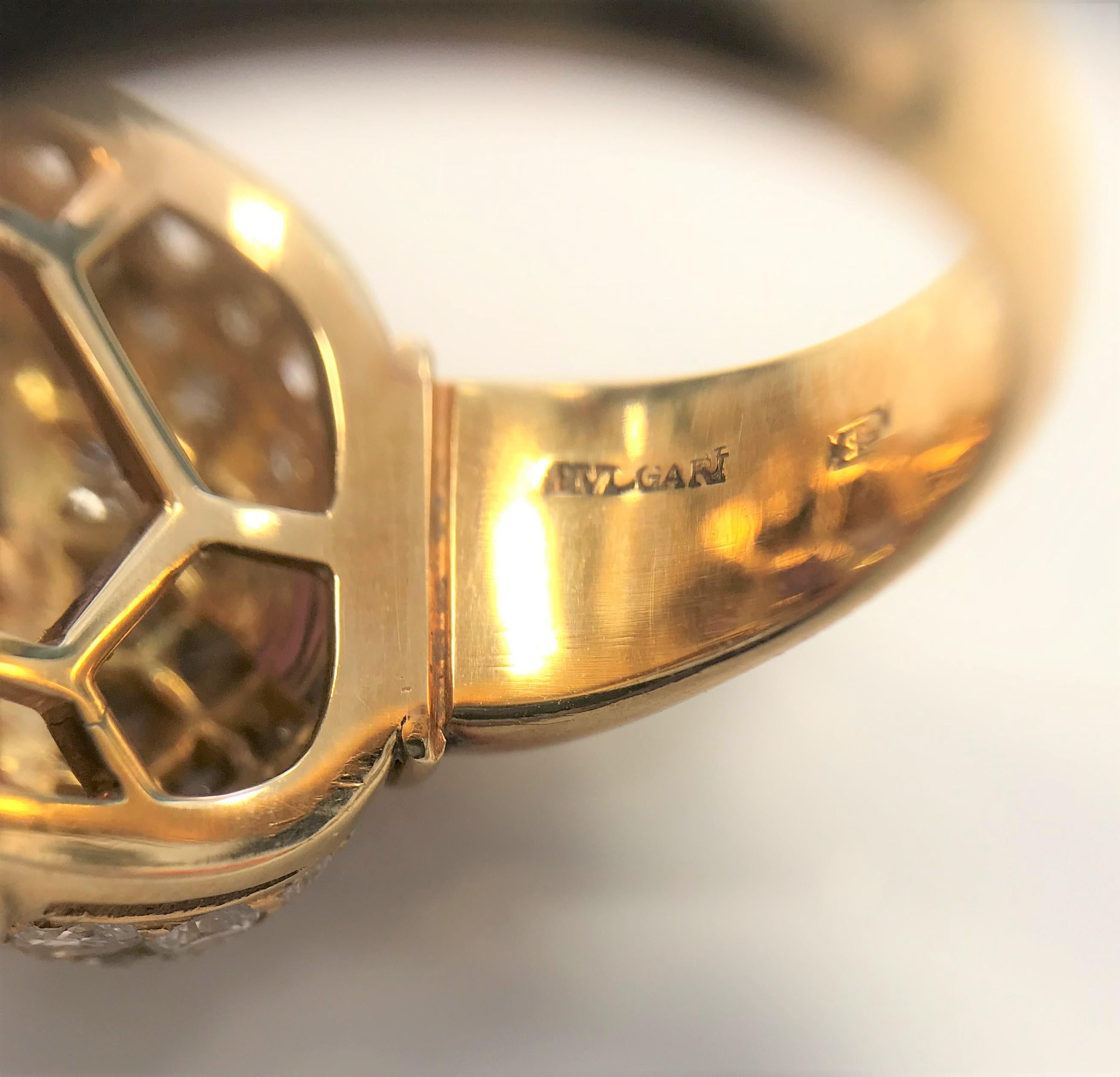 Bulgari Multi-Gem and Diamond Gold  Carré Ring 1