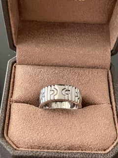 Bulgari 18 K White Gold Parentesi Band Ring