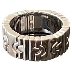 Bulgari 18 K White Gold Parentesi Band Ring