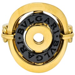 Bulgari 18 Karat Gold Ceramic Astrale Cerchi Flexible Ring