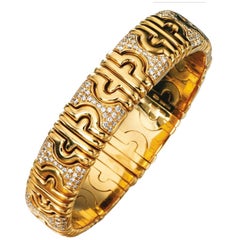 Bulgari 18 Karat Gold Diamond Parentesi Bracelet