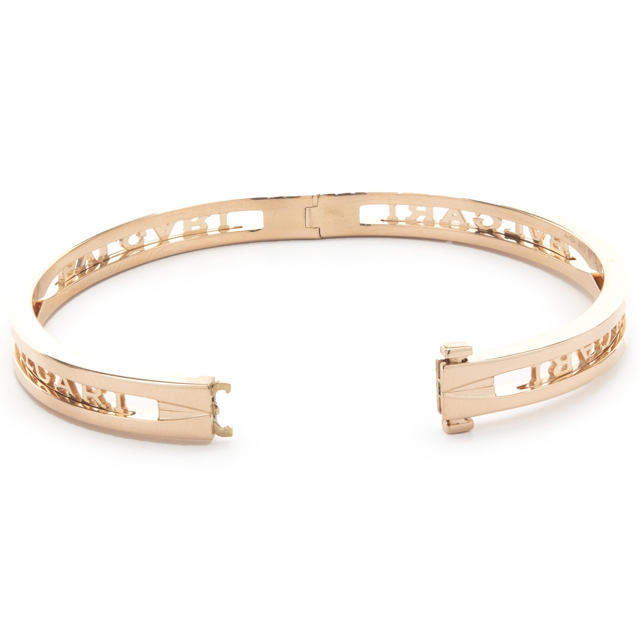 Bulgari 18 Karat Rose Gold B.Zero 1 Bracelet In Excellent Condition In Scottsdale, AZ