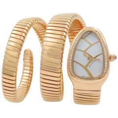 Bulgari Montre Femme Serpenti Triple Wrap en or rose 18 carats SPP35G