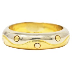 Bulgari 18 Karat Two-Tone Gold Onda Vintage Band Ring